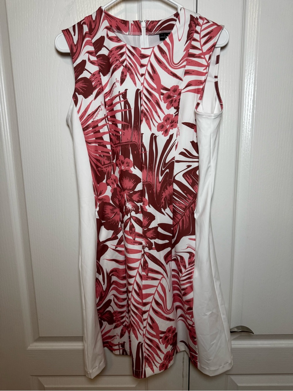 J.Lindeberg Womens Pink Tropical Floral Golf Dress Size Large - Picture 3 of 7